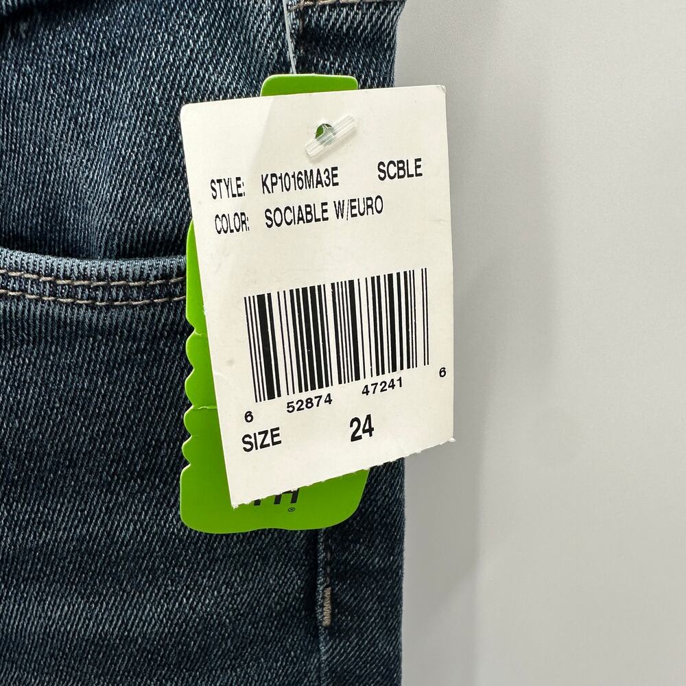 EVEREVE NWT High Rise EVER Straight Dark Wash Denim Jean // 00 - Picture 9 of 13